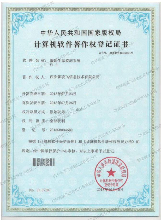 湿地生态监测系统软著